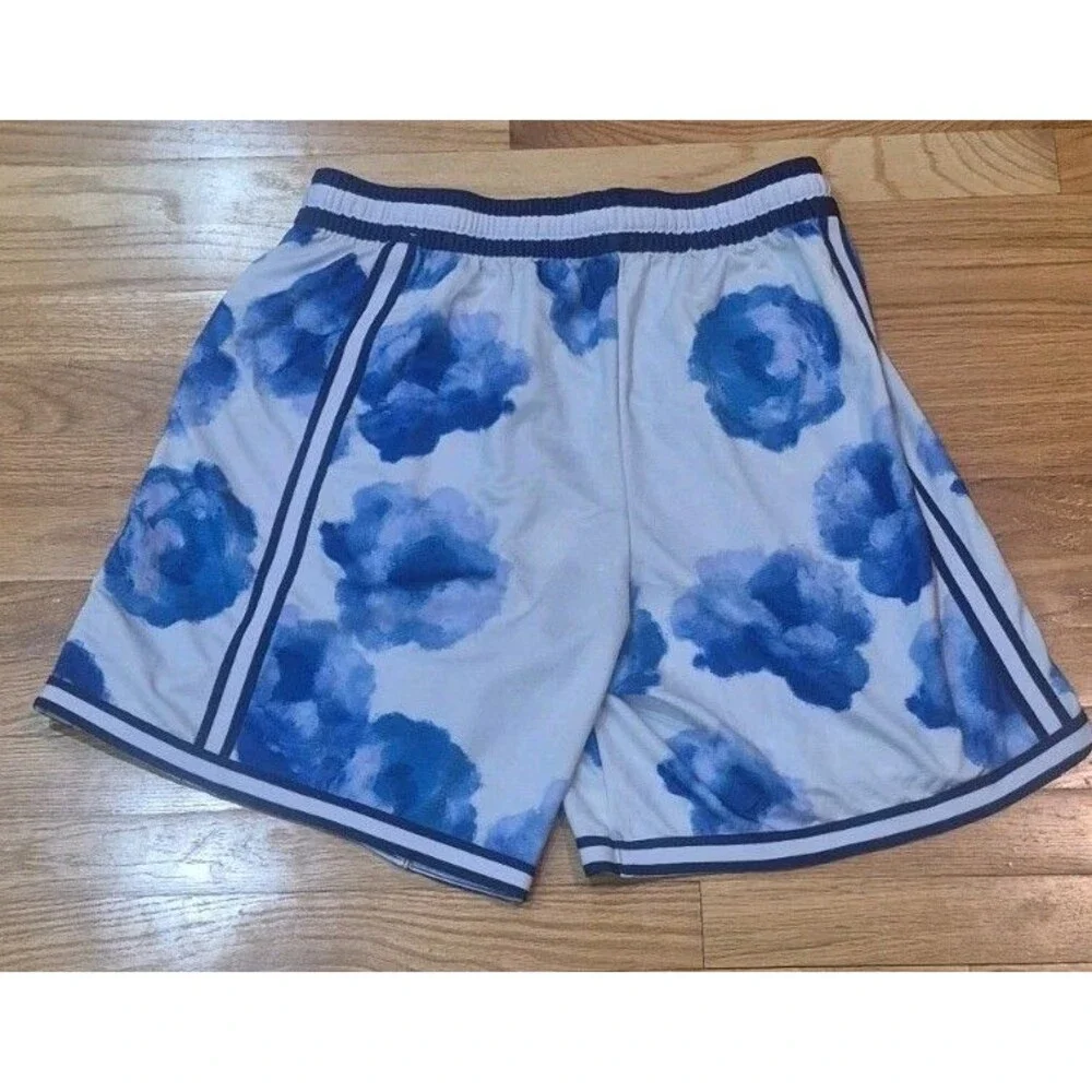 Nike Dri-FIT Floral DNA Burnout AOP White Blue Shorts Men's Size XL DV0012-085